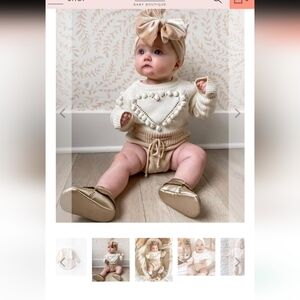 Boutique Knitted heart onesies